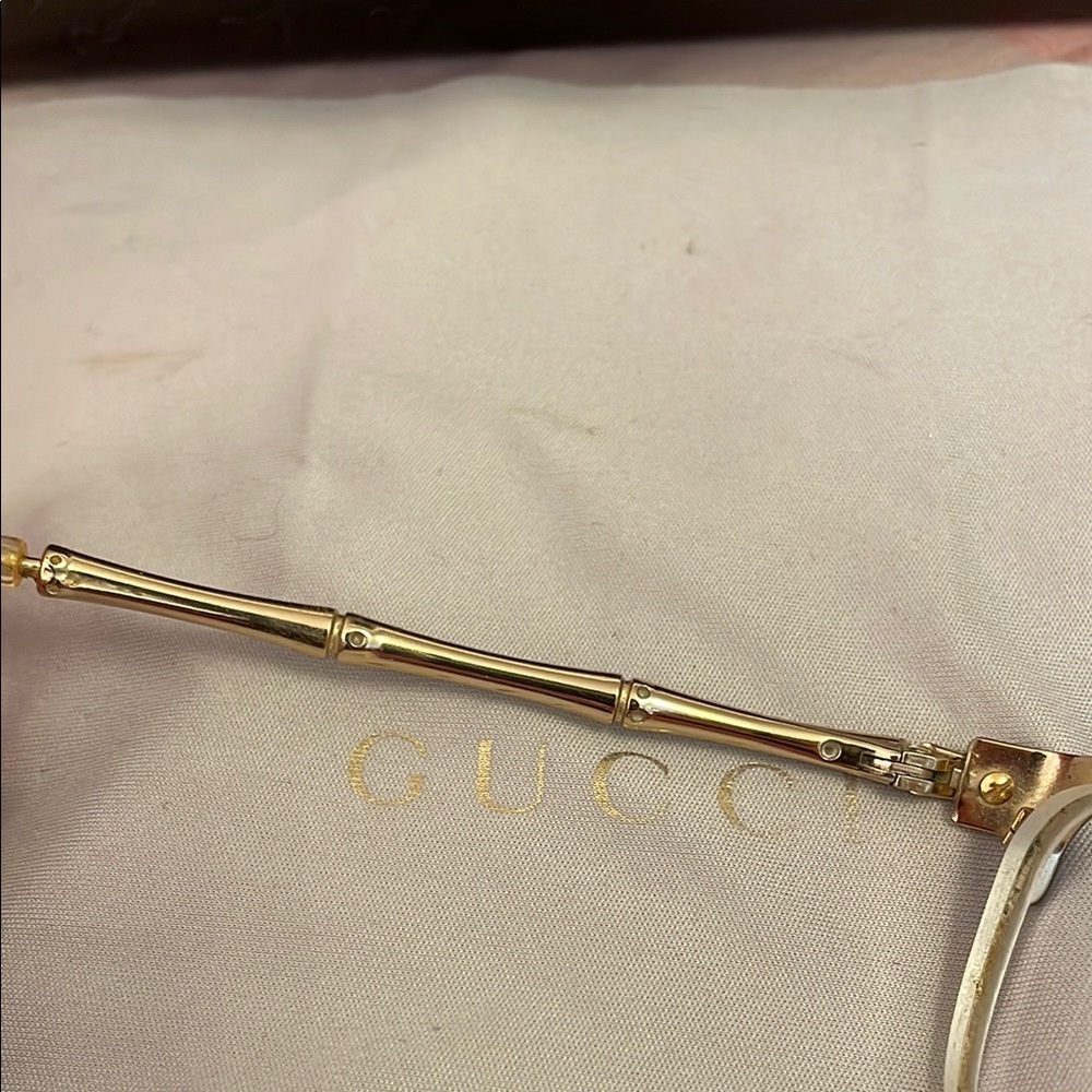Gucci Black and Gold Designer Glasses - Picture 7 of 10